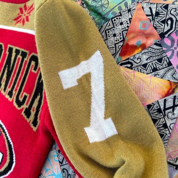 NFL Colin Kaepernick 49er Sweater #7 SF Size Small - Ugly Sweater TEAM APPAREL - Picture 4 of 8